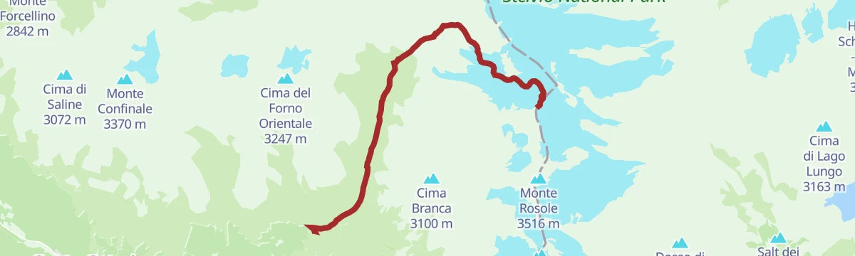 Route map: Mount Cevedale